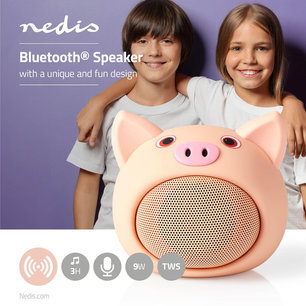 Animaticks Bluetooth Speaker - 3 Uur Speeltijd - Handsfree Bellen - Pinky Pig Animaticks Bluetooth Speaker - 3 Uur Speeltijd - Handsfree Bellen - Pinky Pig