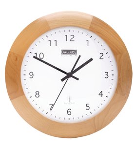 Zendergestuurde Wandklok 32 cm Analoog Bruin/Wit Zendergestuurde Wandklok 32 cm Analoog Bruin/Wit
