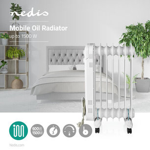 Mobiele Olieradiator - 600 / 900 / 1500 W - STIL EN EFFICIËNT Mobiele Olieradiator - 600 / 900 / 1500 W - STIL EN EFFICIËNT
