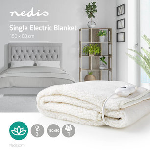 Elektrische Deken Onderdeken - 1 Persoon - 150 x 80 cm - 3 Warmte Standen - Wasmachinebestendig - Oververhittingsbeveiliging Elektrische Deken Onderdeken - 1 Persoon - 150 x 80 cm - 3 Warmte Standen - Wasmachinebestendig - Oververhittingsbeveiliging