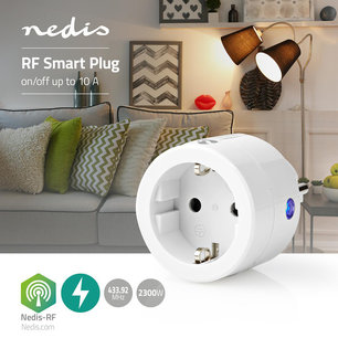 Slimme stekker - Nedis RF Smart (433.92MHz, Aan/uit, 10A) Slimme stekker - Nedis RF Smart (433.92MHz, Aan/uit, 10A)