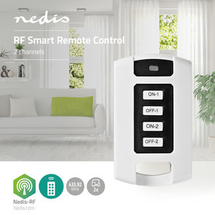 Slimme afstandsbediening - Nedis RF Smart (433.92MHz, 2 kanalen) Slimme afstandsbediening - Nedis RF Smart (433.92MHz, 2 kanalen)