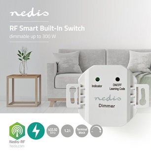 Slimme schakelaar - Nedis RF Smart (433.92MHz, Verlichting, Inbouw, Dimbaar, Max. 300W) Slimme schakelaar - Nedis RF Smart (433.92MHz, Verlichting, Inbouw, Dimbaar, Max. 300W)