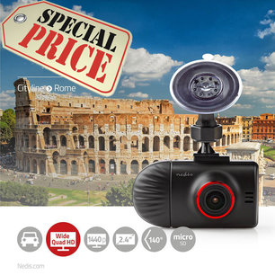 Dashboardcamera - Wide Quad HD 1440 p (2 K) - 2 CH - 2,31 Inch - Kijkhoek Van 140° Dashboardcamera - Wide Quad HD 1440 p (2 K) - 2 CH - 2,31 Inch - Kijkhoek Van 140°