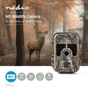 HD wildlife-camera - 16 MP - 3 MP CMOS - Ook geschikt voor bewaking van objecten HD wildlife-camera - 16 MP - 3 MP CMOS - Ook geschikt voor bewaking van objecten