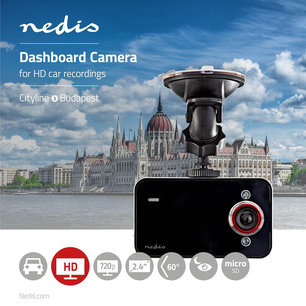 Dashcam - HD 720p - 1 CH - 2,4 Inch - Kijkhoek Van 60° Dashcam - HD 720p - 1 CH - 2,4 Inch - Kijkhoek Van 60°