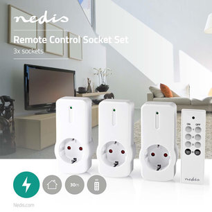 Draadloze Schakelset - 3 stuks - Binnen - Bedien je apparaten en lampen gewoon eenvoudig Draadloze Schakelset - 3 stuks - Binnen - Bedien je apparaten en lampen gewoon eenvoudig