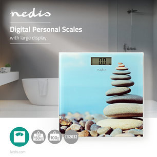 Personenweegschaal Gehard glas - Design-opdruk Personenweegschaal Gehard glas - Design-opdruk
