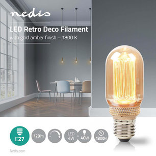 Retro Decolamp T45 E27 - 4 W - 120 lm - 1800 K Retro Decolamp T45 E27 - 4 W - 120 lm - 1800 K