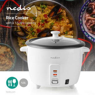 Rijstkoker - 500 Watt - 1,5 L - Wit Rijstkoker - 500 Watt - 1,5 L - Wit