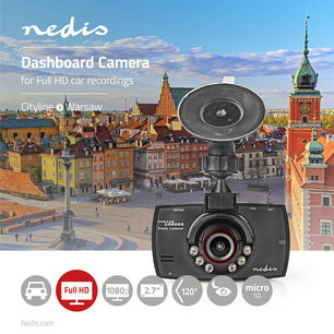 Dashcam Full HD 1080 p - 1 CH - 2,7 Inch - Kijkhoek Van 120° Dashcam Full HD 1080 p - 1 CH - 2,7 Inch - Kijkhoek Van 120°