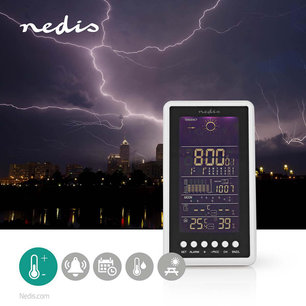 Weerstation - Hygrometer - Datum/tijd - met buiten-Unit Weerstation - Hygrometer - Datum/tijd - met buiten-Unit