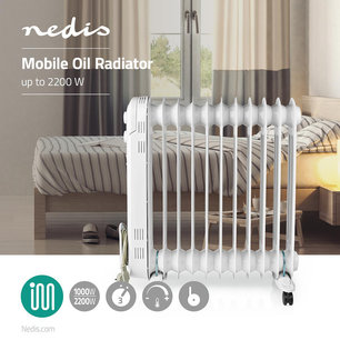 Mobiele Olieradiator - 1000 / 1200 / 2200 W - STIL EN EFFICIËNT Mobiele Olieradiator - 1000 / 1200 / 2200 W - STIL EN EFFICIËNT