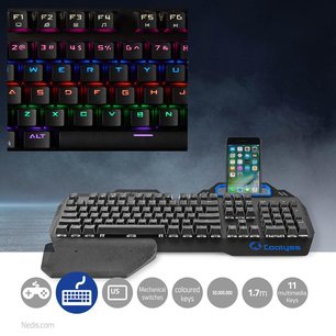 Metalen Design toetsenbord - RGB-Verlichting - Geschikt voor normaal gebruik en perfect voor gamers Metalen Design toetsenbord - RGB-Verlichting - Geschikt voor normaal gebruik en perfect voor gamers
