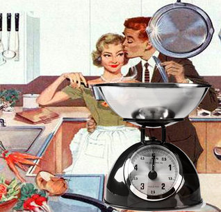 Retro Keukenweegschaal - Analoog - Metaal - Zwart Retro Keukenweegschaal - Analoog - Metaal - Zwart
