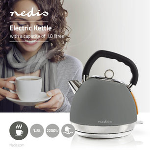 Elektrische waterkoker - 1,8 l - Soft-touch - Grijs Elektrische waterkoker - 1,8 l - Soft-touch - Grijs