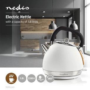 Elektrische waterkoker | 1,8 l | Soft-touch | Wit Elektrische waterkoker | 1,8 l | Soft-touch | Wit