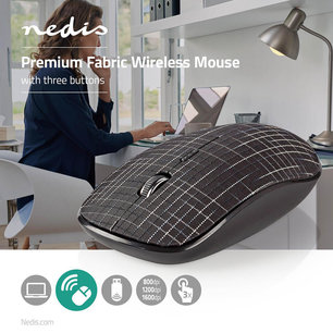 Draadloze muis | 1600 dpi | 3-knops | Zwart Draadloze muis | 1600 dpi | 3-knops | Zwart
