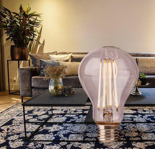 LED-Filamentlamp E27 A70 - 12 W - 1521 lm - Dimbaar - 2700 K - Warm Wit - Retrostijl LED-Filamentlamp E27 A70 - 12 W - 1521 lm - Dimbaar - 2700 K - Warm Wit - Retrostijl