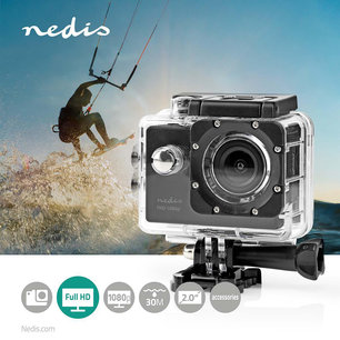 Action Cam - Ook te gebruiken als webcam - 1080p@30fps - 12 MPixel - Waterbestendig tot: 30.0 m - 90 min Action Cam - Ook te gebruiken als webcam - 1080p@30fps - 12 MPixel - Waterbestendig tot: 30.0 m - 90 min