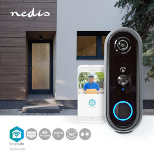 SmartLife Videodeurbel Wi-Fi - Batterij Gevoed - Androidâ„¢ & iOS - Full HD 1080p - Cloud / MicroSD - IP54 - Met bewegingssensor - Nachtzicht SmartLife Videodeurbel Wi-Fi - Batterij Gevoed - Androidâ„¢ & iOS - Full HD 1080p - Cloud / MicroSD - IP54 - Met bewegingssensor - Nachtzicht