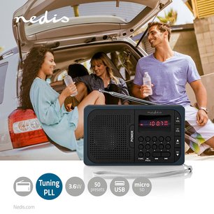 FM-Radio Draagbaar Model - FM - Batterij Gevoed / Netvoeding - Digitaal - 3.6 W - Scherm grootte: 2.0 " - Zwart-Wit Scherm - Koptelefoonoutput - Grijs / Zwart FM-Radio Draagbaar Model - FM - Batterij Gevoed / Netvoeding - Digitaal - 3.6 W - Scherm grootte: 2.0 " - Zwart-Wit Scherm - Koptelefoonoutput - Grijs / Zwart