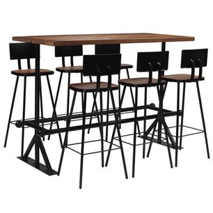7-delige Barset massief gerecycled hout 7-delige Barset massief gerecycled hout