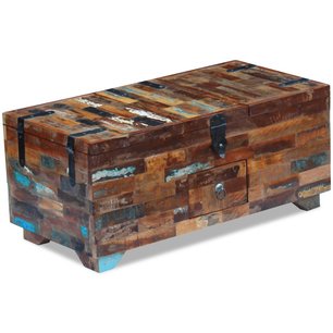 Salontafel kistvormig 80x40x35 cm massief gerecycled hout Salontafel kistvormig 80x40x35 cm massief gerecycled hout