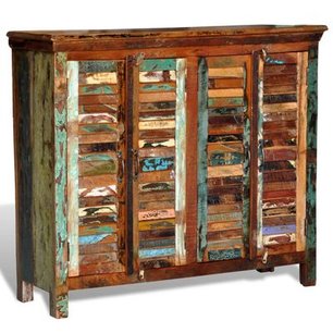 Unieke Kast met 4 deuren - Massief gerecycled hout Unieke Kast met 4 deuren - Massief gerecycled hout