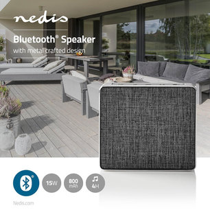 Bluetooth®-Speaker Batterij speelduur: Tot 4 Uur - Handheld Ontwerp - 15 W - Stereo - Ingebouwde microfoon - Grijs Bluetooth®-Speaker Batterij speelduur: Tot 4 Uur - Handheld Ontwerp - 15 W - Stereo - Ingebouwde microfoon - Grijs