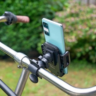 Fiets- Smartphonehouder - Universeel - Voorkom een boete van €. 140,00 !! Fiets- Smartphonehouder - Universeel - Voorkom een boete van €. 140,00 !!