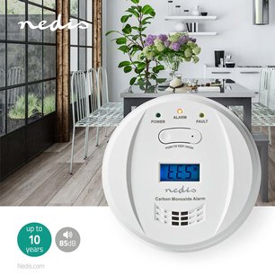Koolmonoxidemelder - Batterij Gevoed - Batterijlevensduur tot: 5 Jaar - EN-conform: EN 50291 - Met testknop - 85 dB - Wit Koolmonoxidemelder - Batterij Gevoed - Batterijlevensduur tot: 5 Jaar - EN-conform: EN 50291 - Met testknop - 85 dB - Wit