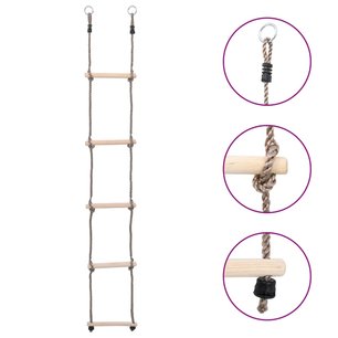 Ladder met 5 sporten 210 cm massief grenenhout Ladder met 5 sporten 210 cm massief grenenhout