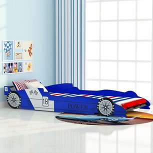 Kinderbed raceauto blauw 90x200 cm Kinderbed raceauto blauw 90x200 cm