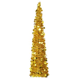 Kunstkerstboom pop-up 150 cm PET goudkleurig Kunstkerstboom pop-up 150 cm PET goudkleurig