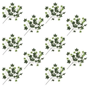 Kunstbladeren klimop 10 st 70 cm groen en wit Kunstbladeren klimop 10 st 70 cm groen en wit
