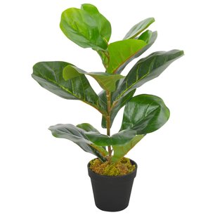Kunstplant met pot vioolbladplant 45 cm groen Kunstplant met pot vioolbladplant 45 cm groen