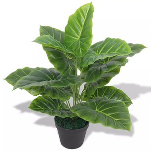 Kunst taro plant met pot 45 cm groen Kunst taro plant met pot 45 cm groen