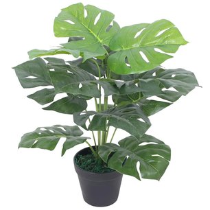 Kunstplant met pot monstera 45 cm groen Kunstplant met pot monstera 45 cm groen