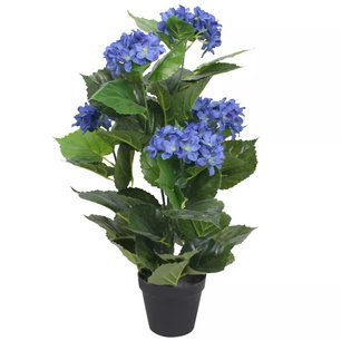 Kunst hortensia plant met pot 60 cm blauw Kunst hortensia plant met pot 60 cm blauw