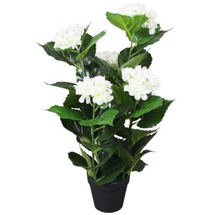 Kunst hortensia plant met pot 60 cm wit Kunst hortensia plant met pot 60 cm wit