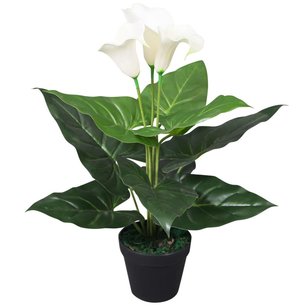 Kunst calla lelie plant met pot 45 cm wit Kunst calla lelie plant met pot 45 cm wit