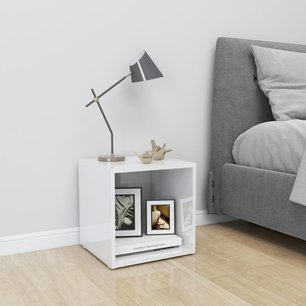 Tv-meubel 37x35x37 cm spaanplaat hoogglans wit Tv-meubel 37x35x37 cm spaanplaat hoogglans wit