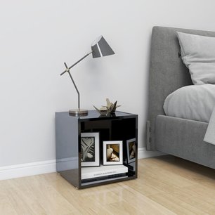 Tv-meubel 37x35x37 cm spaanplaat hoogglans zwart Tv-meubel 37x35x37 cm spaanplaat hoogglans zwart