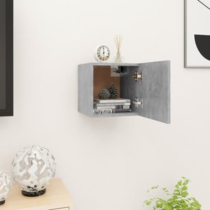 Tv-wandmeubel 30,5x30x30 cm betongrijs Tv-wandmeubel 30,5x30x30 cm betongrijs