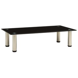Tv-meubel 60x35x17 cm gehard glas zwart Tv-meubel 60x35x17 cm gehard glas zwart