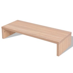 Tv-/monitorstandaard 60x23,5x12 cm spaanplaat beige Tv-/monitorstandaard 60x23,5x12 cm spaanplaat beige