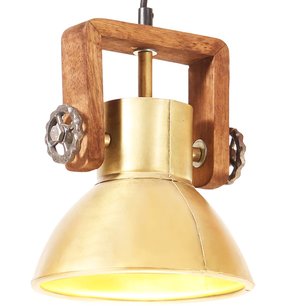 Hanglamp industrieel rond 25 W E27 19 cm messingkleurig Hanglamp industrieel rond 25 W E27 19 cm messingkleurig