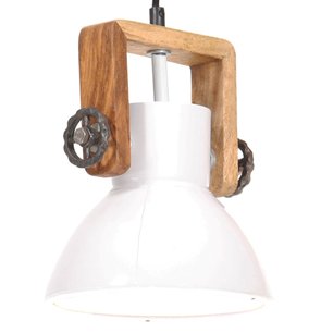 Hanglamp industrieel rond 25 W E27 19 cm wit Hanglamp industrieel rond 25 W E27 19 cm wit