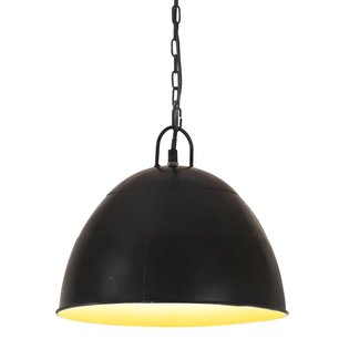 Hanglamp industrieel vintage rond 25 W E27 31 cm zwart Hanglamp industrieel vintage rond 25 W E27 31 cm zwart